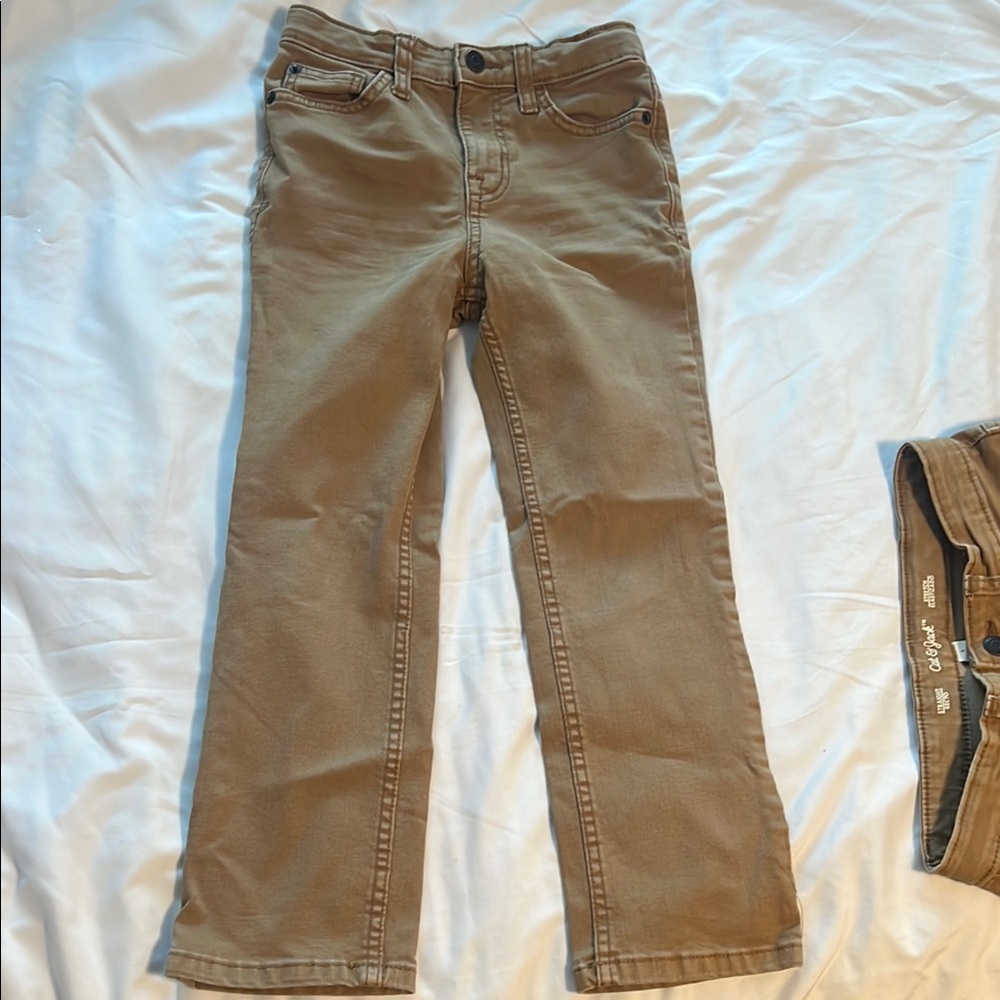 Cat and Jack Tan Straight-Leg stretch Jeans